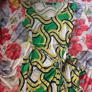 New York and Co tulip hem wrap dress